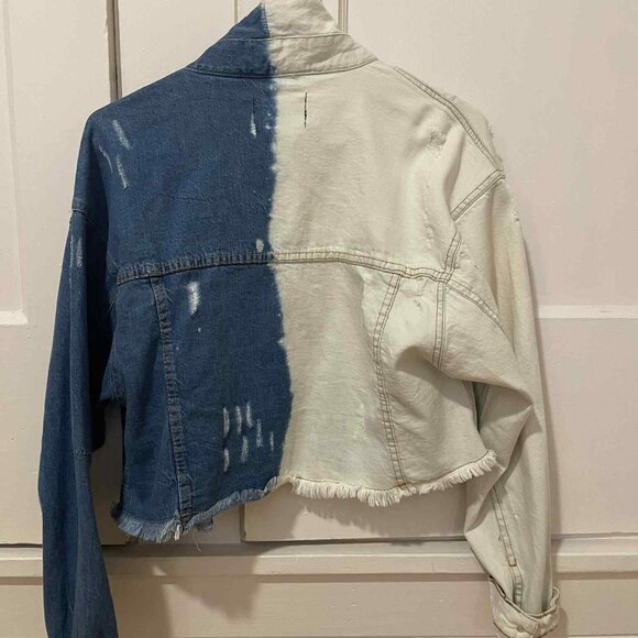 colorful jeans and half bleached jean jacket - Picture 6 of 6